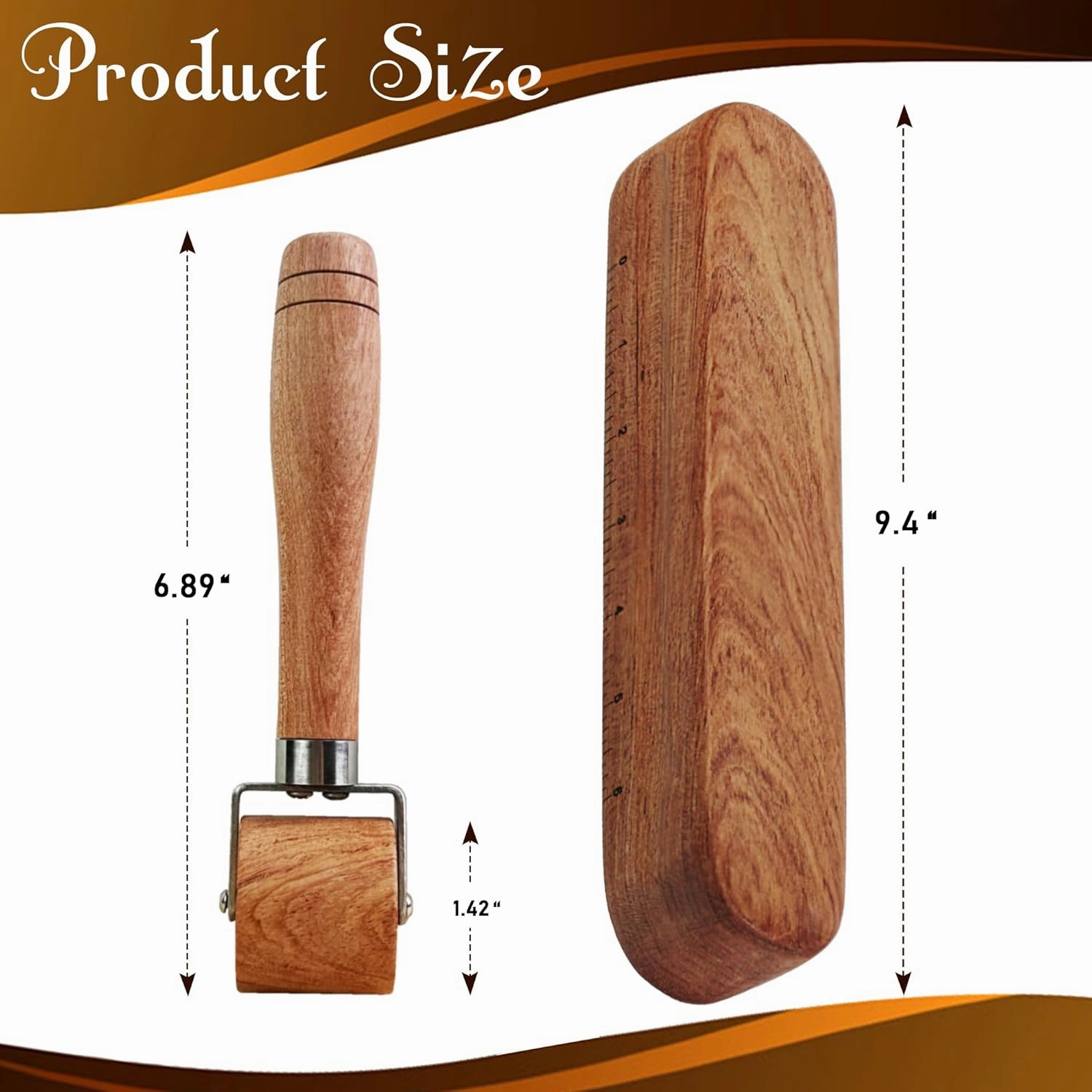 Savina Set 4 - Tailor Clapper/Seam Roller/Stiletto/Seam Rippers for Sewing - Wooden Sewing Quilting Tools