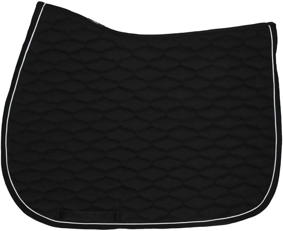 Schneiders Deluxe Quilted Contoured All Purpose Horse Saddle Pad | Wave Quilting & Wither Relief | 8mm Cushioning | Cotton/Poly Blend for Comfort & Style