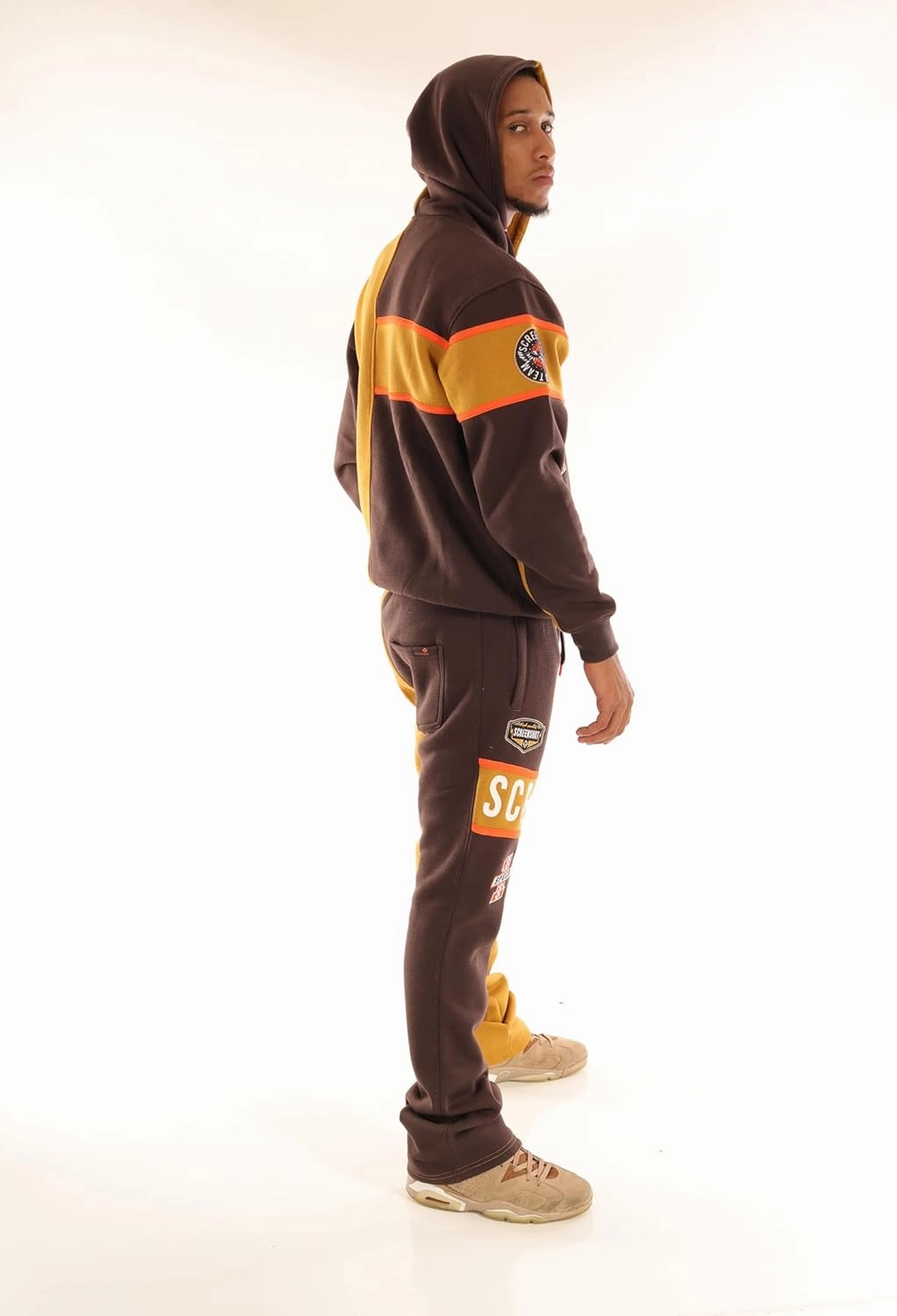 SCREENSHOT-Fleece Pants 4202 Mens Streetwear Urban Fit Fleece Pants - Stacked Fit Fashion Sweatpants Ribbed Wasteband