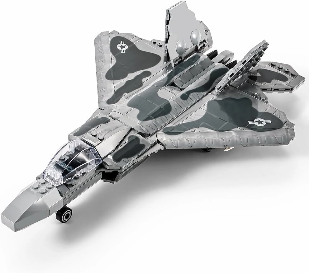 SEMKY Military Series F-22 Raptor Fighter Jet Air Force Building Block Set (626 Pieces) -Building and Military Toys Gifts for Kid and Adult