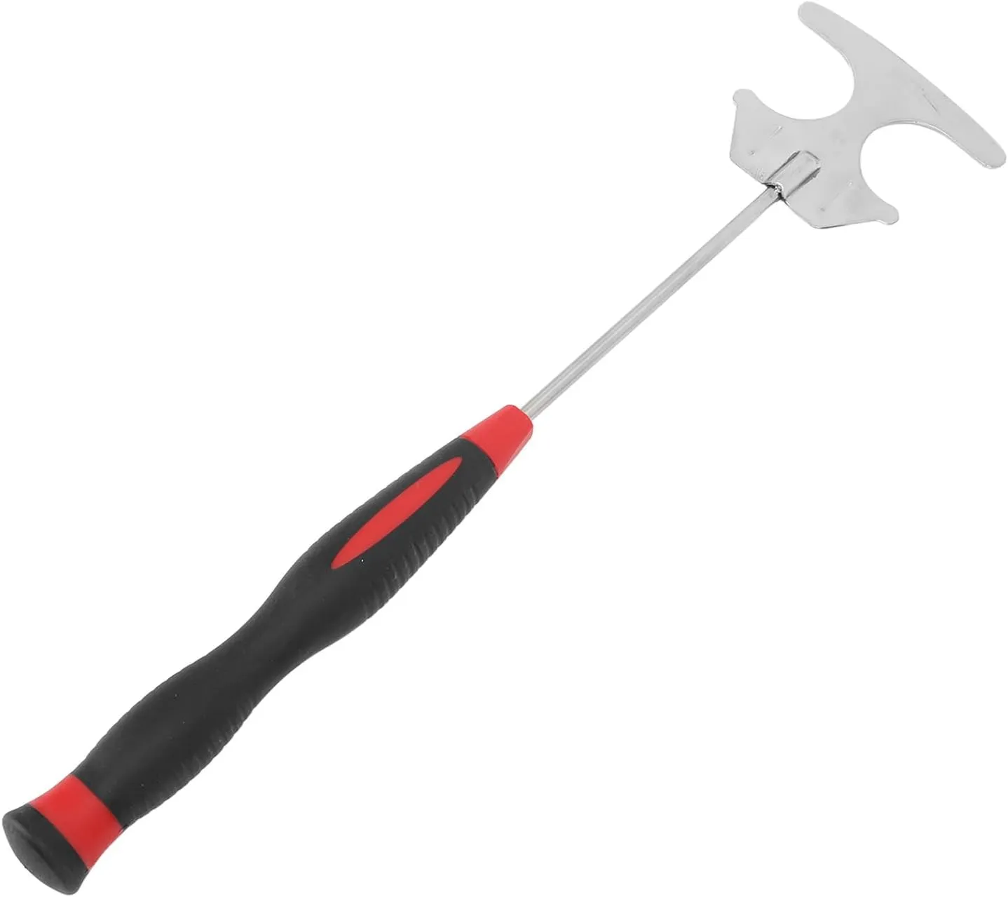 Shrimp Bait Shovel, T Shape Shrimp Bait Shovel, Stainless Steel Fishing Tool Shrimp Bait Shovel, for Fishermen Fishing (Red Handle)