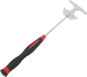 Shrimp Bait Shovel, T Shape Shrimp Bait Shovel, Stainless Steel Fishing Tool Shrimp Bait Shovel, for Fishermen Fishing (Red Handle)