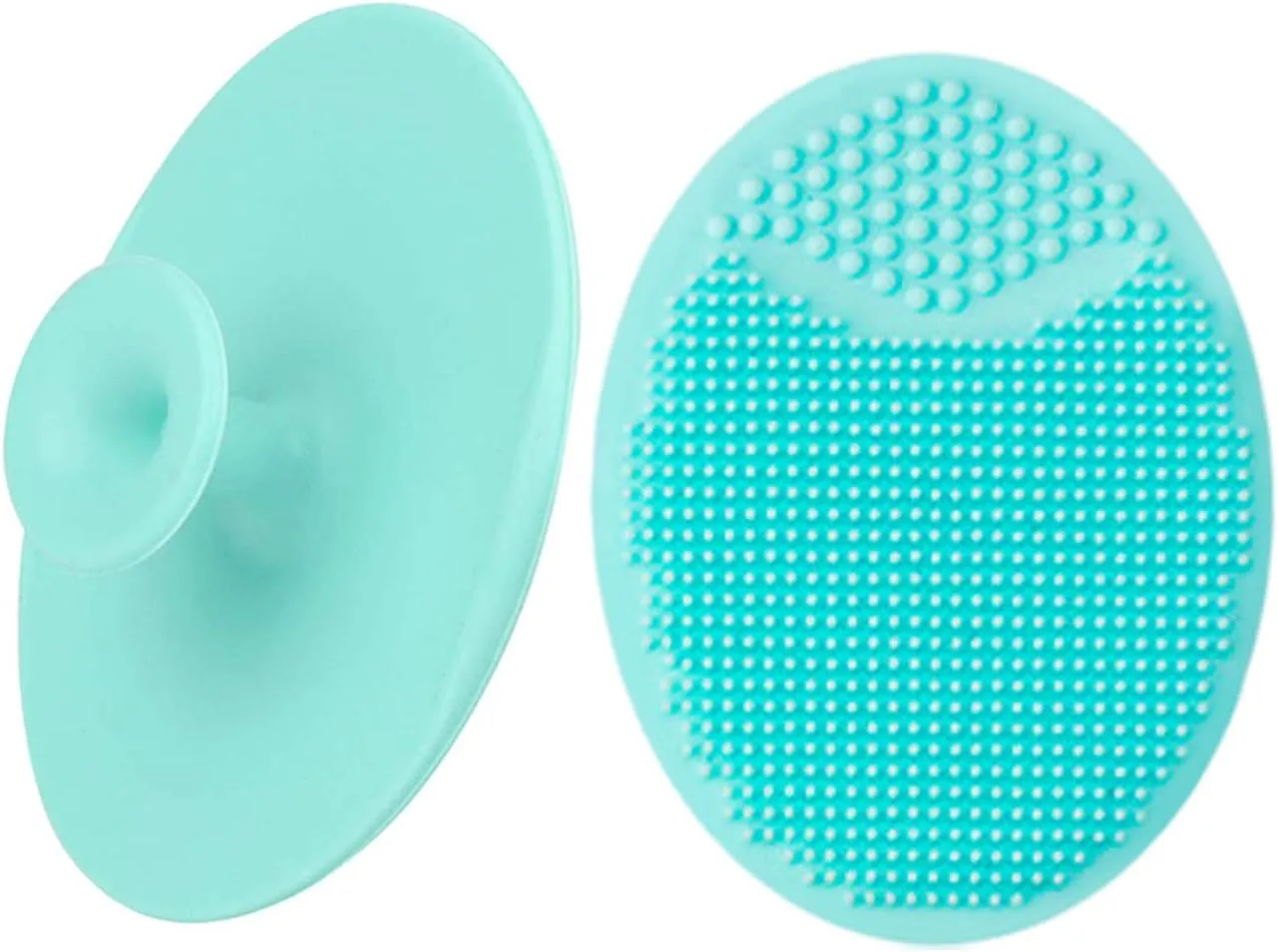 Silicone Face Scrubber, 2 Pcs Handheld Soft Face Cleansing Brush, Mild Anti-Slip Face Exfoliating and Massage Face Brush, Gentle Removing Blackhead, Unique Gift Present for Best Friend