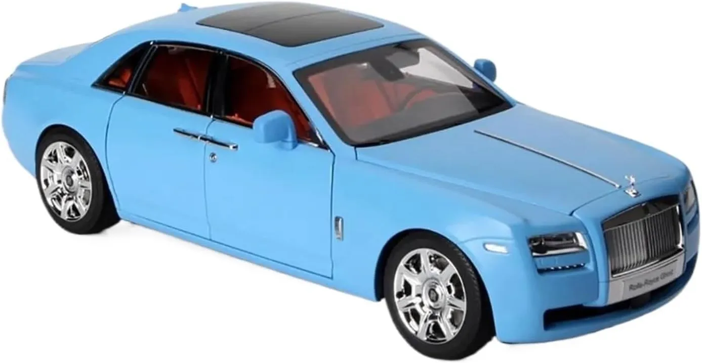 Simulation Car Model 1:18 for Rolls-Royce Gust Blue Simulation Alloy Car Model Collection Ornament Souvenir Mini Vehicles Toys