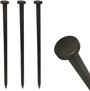 Single Head Tent Stakes - Heavy Duty Steel Tent Stakes, Versatile Ground Spikes to Anchor Commercial Inflatables, Party Tents, and Outdoor Camping Shelters, 3/4 x 18 Inch, 10-Pack