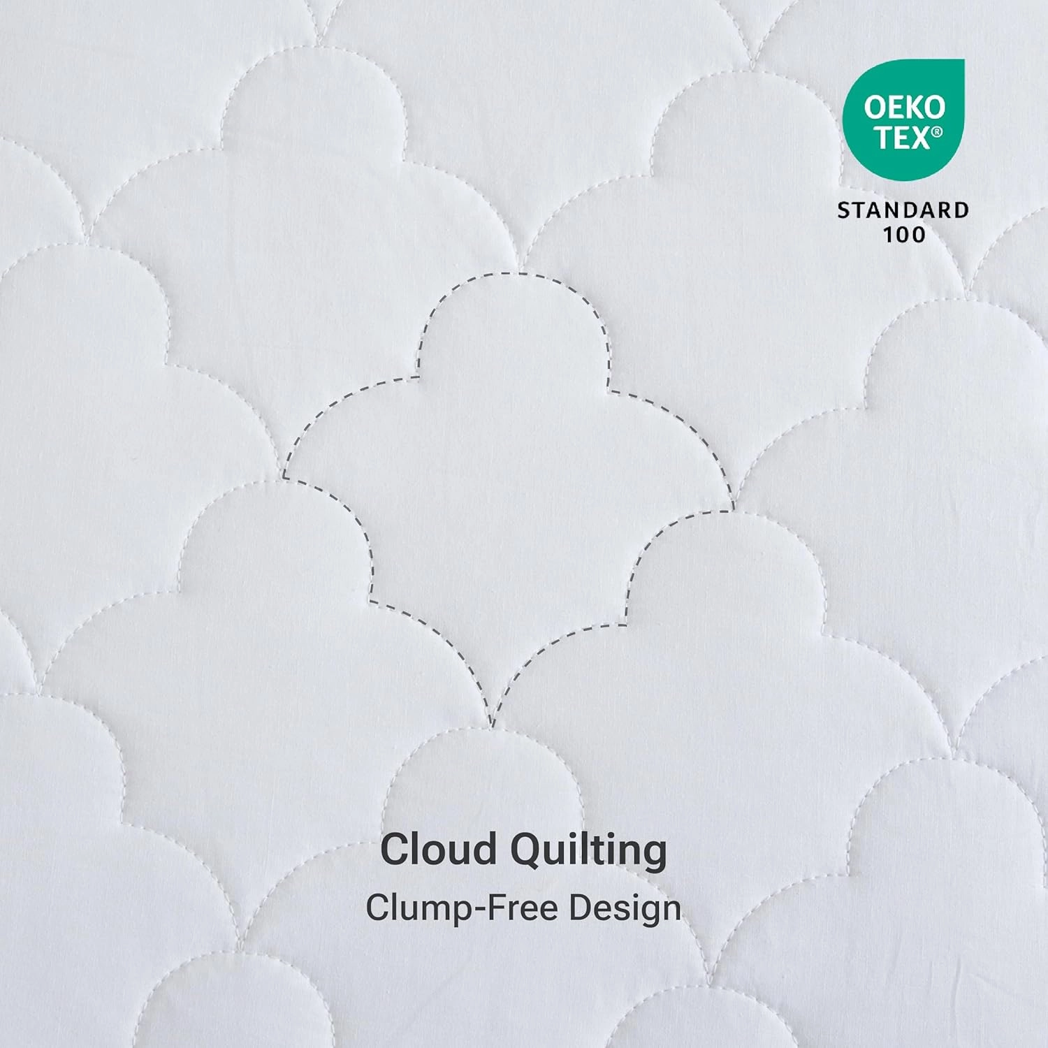 Sleep Philosophy Twin XL Mattress Pad, Cotton Mattress Protector Classic Cloud Quilted Bed Cover, All Natural Breathable Mattress Topper Fitted Pocket Fits Up to 16", Machine Washable, Twin XL White