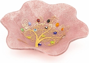 Sospiri Venezia Glass Decorative Plate Murano Glass Decorative Bowl, Gift Decoration Centerpiece Tree of Life, Catchall Bowl Catchall Tray for Entrance Table Console Living Room Dining Table 5"x5"