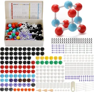 SOUJOY 444 Pieces Chemistry Molecular Model, Organic and Inorganic Modeling Kit, Students Teacher Set with Atoms Bond, Links and, Short Link Remover Tool for Learning Science