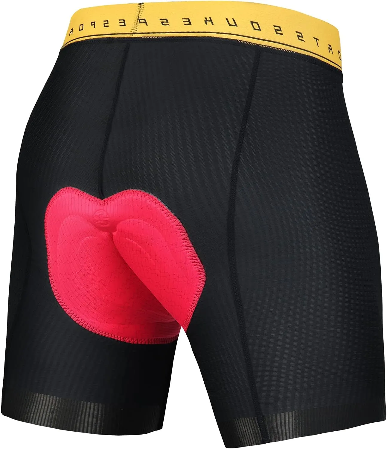 Souke Sports Bike Shorts for Men Padded Men's Cycling Underwear Biking Bicycle Undershorts with Anti-Slip Leg Grips