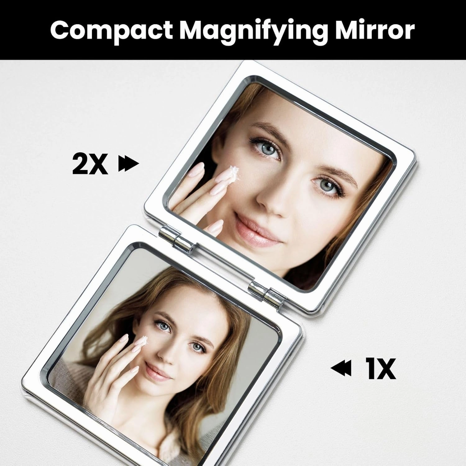 South African Flag Makeup Mirror Portable Folding Mini Mirror Double Sided Travel Makeup Mirror Square Handheld Pocket Mirror