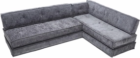 Space-Saving Modular Chenille Sofa, Flexible Design for Comfortable Seating, Compact Dark Gray Sofa