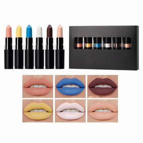 spooky lipstick set - Halloween Lipstick - Black Lipstick - Dark Black Long Lasting Makeup Kit - Travel Friendly Lip Colors For Carnival, Masquerade, Music Festival And Costume Parties