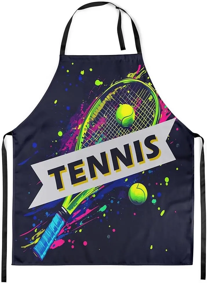 Sporting Theme Aprons for Men Women,Fashion Modern Sports Game Waterproof Apron