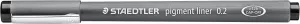 STAEDTLER 308 02-9 Pigment Liner Fineliner Pen for Writing & Technical Drawing - Black, 0.2mm (Box of 10)