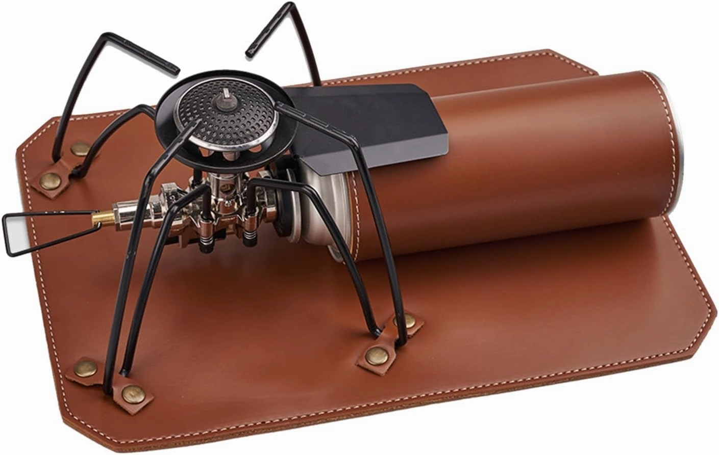 Stoves Mats，Antiskid Stove Pad Durability Leather Mats Stove Base Hiking Stove Equipment for Safe Outdoor Cooking