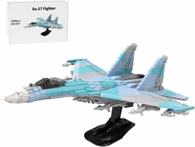 Su-27 Fighter Jet Building Blocks Model, 2006PCS 1/35 Scale MOC Creative Plane Military Aircraft Model Display Set, Collectible Gifts Set for Adults, MOC-186091