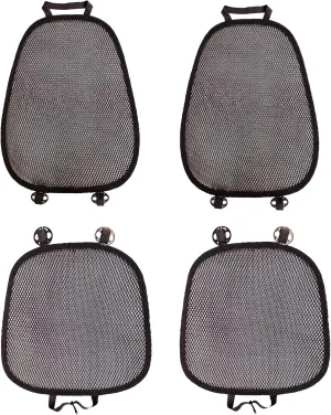 Summer Cool 3D Air Mesh Breathable Car Seat Cushion Pad Universal Auto Cushion Cover Set Interior Accessories (Black, 2 Pack seat pad  2 Pack Back Cushion)