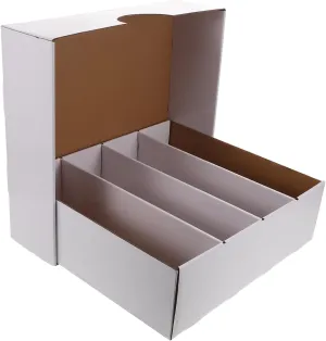 SUPVOX Multi Compartment Cardboard Case for Sports Game Cards Space Saving Design with Ample Storage for Collectibles Easy to Store and Protect