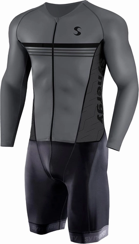 Synergy Men's Trisuit - Pro Thermal Long Sleeve Cycling Skinsuit