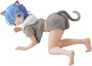 Taito Zero Starting Life in Another World Desktop Cute Figure - Rem (Cat Roomwear Ver.)