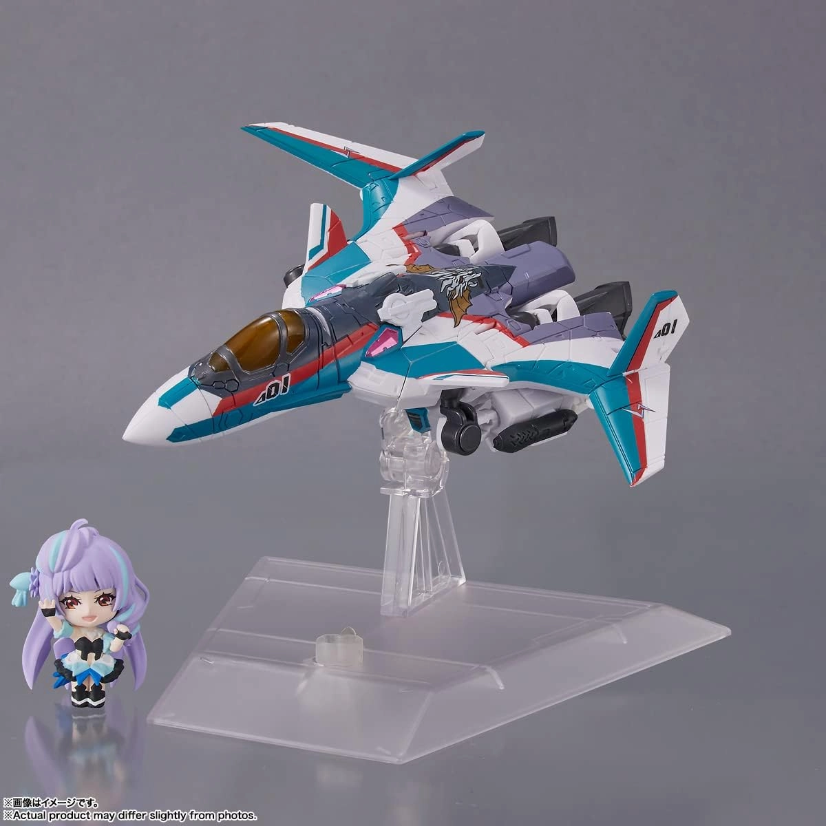 TAMASHII NATIONS - Macross Delta - VF-31S Siegfried (Arad Molders Use) with Mikumo Guynember, Bandai Spirits Tiny Session Action Figure
