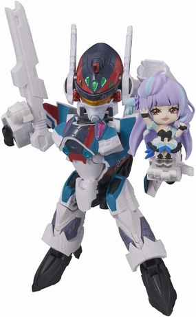 TAMASHII NATIONS - Macross Delta - VF-31S Siegfried (Arad Molders Use) with Mikumo Guynember, Bandai Spirits Tiny Session Action Figure