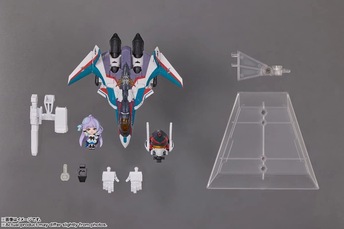 TAMASHII NATIONS - Macross Delta - VF-31S Siegfried (Arad Molders Use) with Mikumo Guynember, Bandai Spirits Tiny Session Action Figure