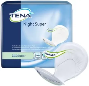 Tena Super Night Pads - 24 Ea X 2 Pack