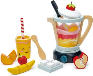Tender Leaf Toys - Fruity Blender - Wooden Smoothie Maker Toy Set for Pretend Cooking - Social, Creative, and Imaginative Development - Learning Role Play to Make a Healthy Shake - Age 3 
