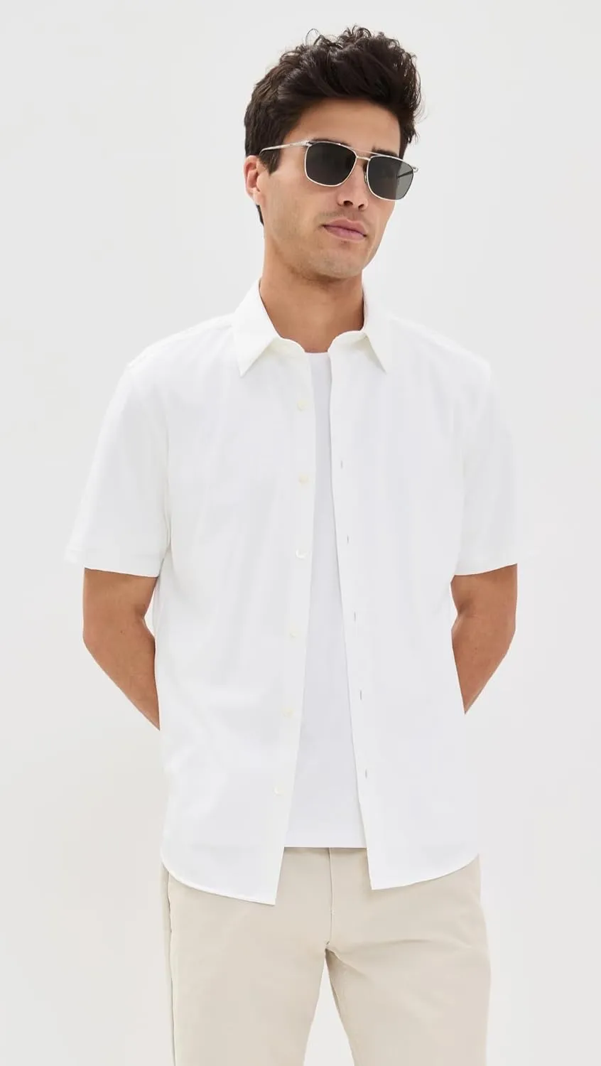 Theory Men's Structure Knit Irving Short Sleeve Shirt