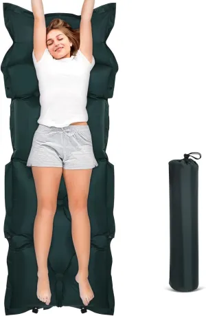 Thick Inflatable Sleeping Pad Camping Mattress Pillow Automatic Inflation Large Size for Adults