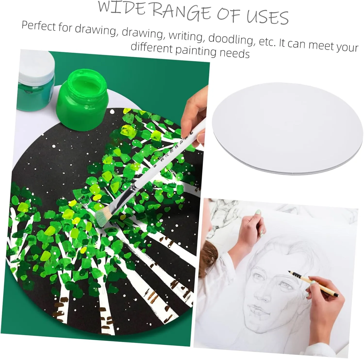 TOPPERFUN 50pcs Calligraphy Cardboard Premium Art Paper for Painting Drawing Crafts for Boys and Girls Artwork Scrapbooking and Creative Projects