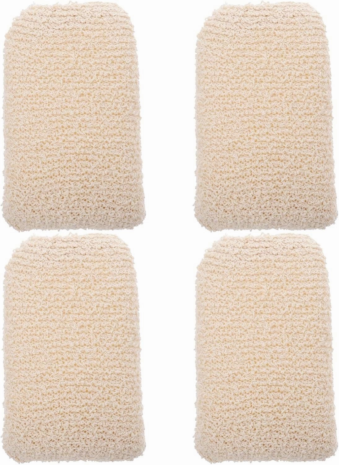 TOYANDONA 4pcs Kids Bath Sponge Brush Body Scrubber Pad Exfoliator Cotton Linen Bathing Supplies