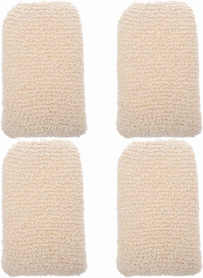 TOYANDONA 4pcs Kids Bath Sponge Brush Body Scrubber Pad Exfoliator Cotton Linen Bathing Supplies
