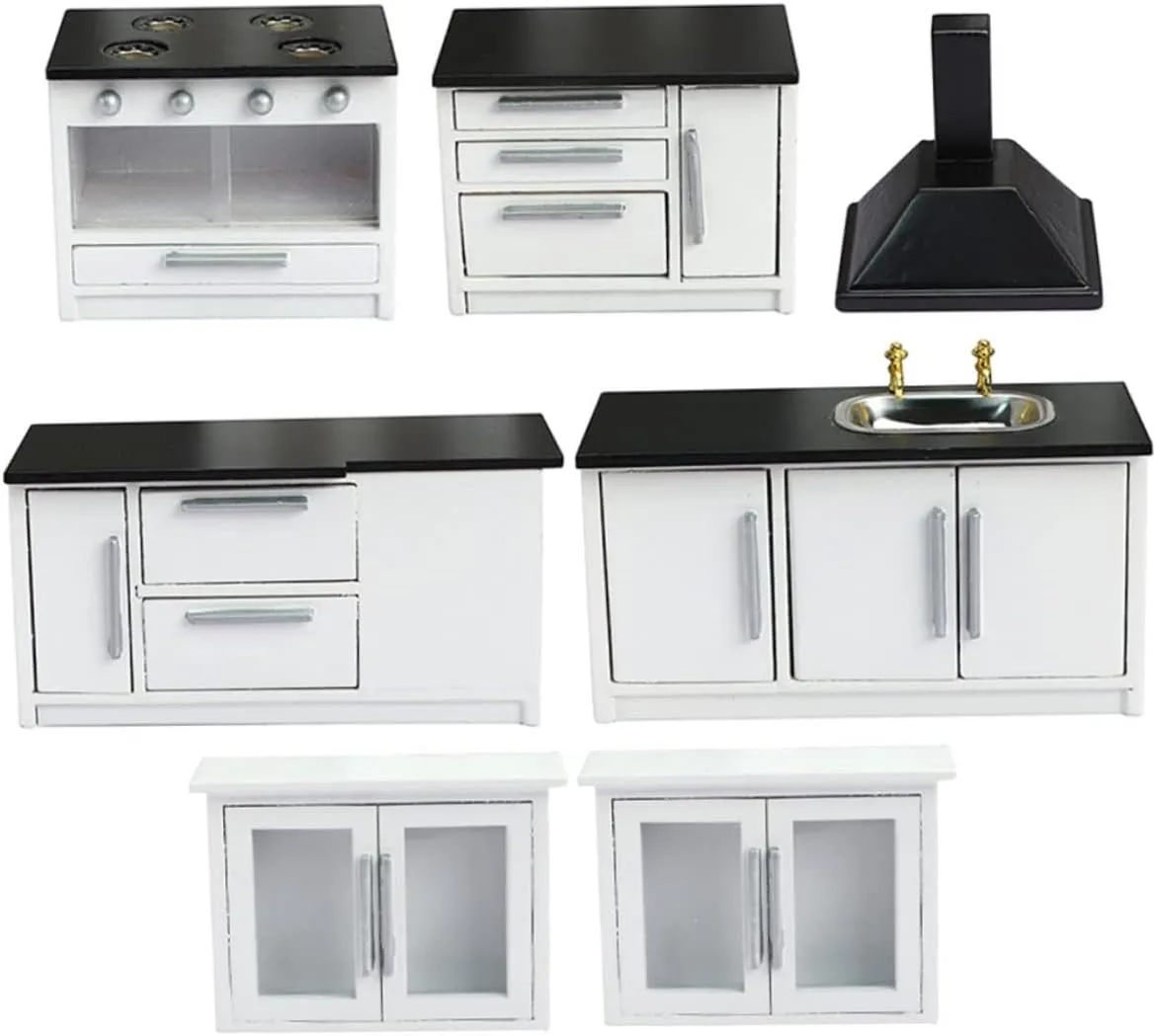 Toyvian 1set Mini House Kitchen Dollhouse Furniture Model Accessories for Interior Decoration for DIY Crafts and Miniature Home Decor