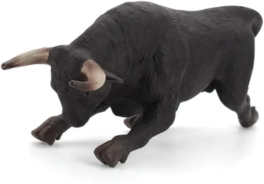 Toyvian 2 Sets Simulation Western Cowboy Bull Model Adornment - Pvc Static Matador Toy for Kids, Farm Toys, Cowboy Action Figures, Bull Riding Toys, Rodeo Toys
