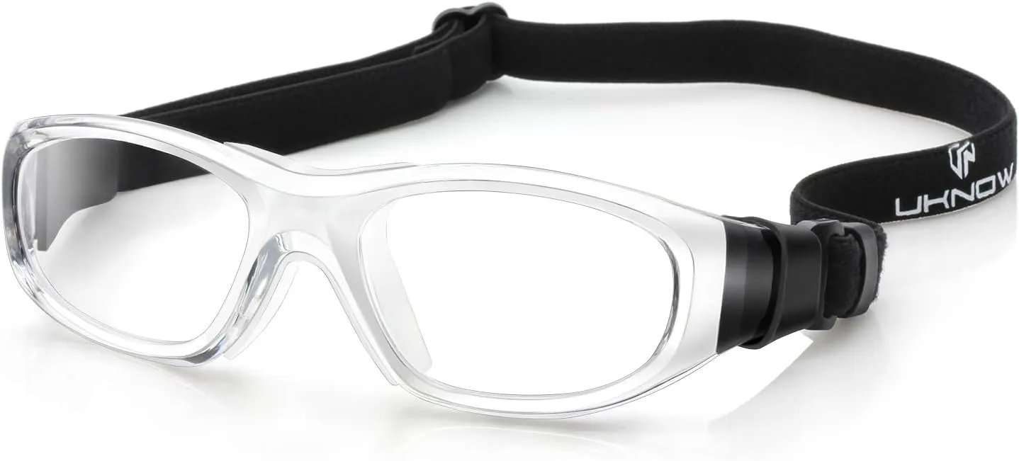 UKNOW Sports Goggles, Anti Fog Protective Eyewear, UV Protection Sports Glasses for Basketball, Racquetball, Pickleball