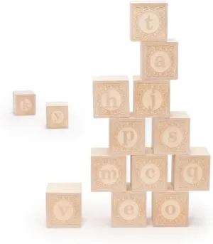 Uncle Goose Lowercase Alphablank Blocks - Made in The USA
