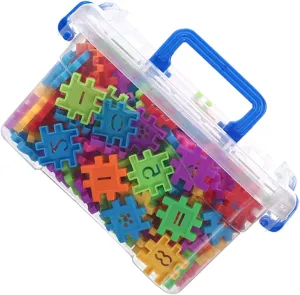 VANZACK 220Pcs Educational Plastic Building Blocks for Shape Recognition with Storage Box Fun Stem for Boys Enhances Creativity and Parent Interaction