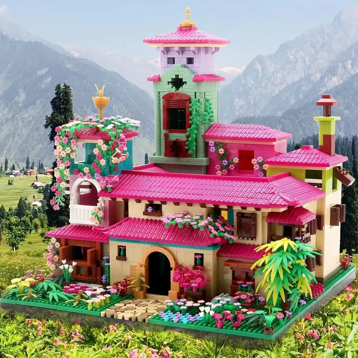 Villa House Architecture Miniature Micro Building Blocks Set Creative Collection Model for Display Toys Present for Adults Girls Age of 14  4100PCS