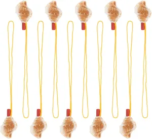VOSAREA 10pcs Conch Shell Shaped Whistles - Nautical Noise Maker for Hiking - Music Decor and Fun for Parties Referees and ' Outdoor Activities Durable Plastic Design