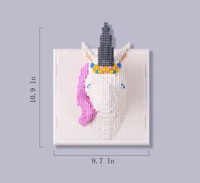 Wall Art Unicorn Building Blocks Set; A Wall Decor Set for Adults Who Love Creative Hobbies(1784 Pieces) Toys Gifts for Kid and Adult