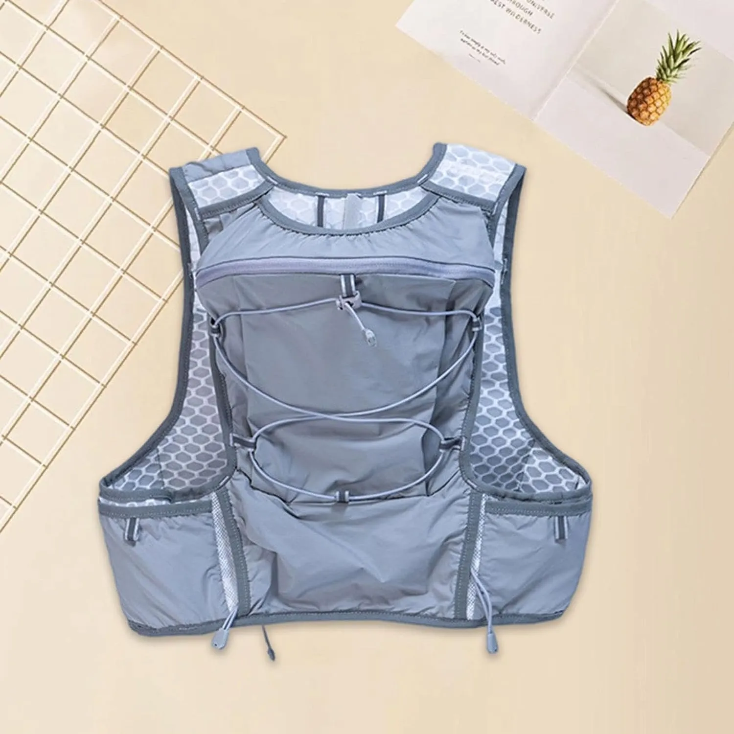 Water Pack, Lightweight Hydration Backpack, Multi Pocket Bag, Daypack 5L for Running Cycling Hiking Night Walking