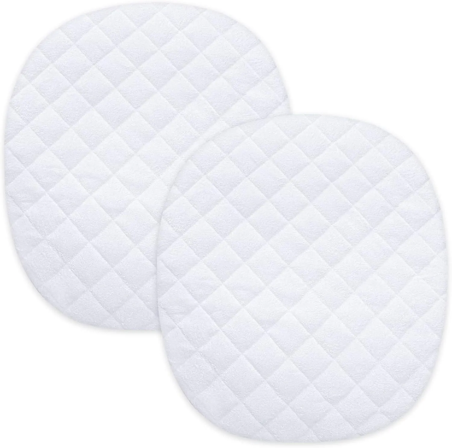 Waterproof Bassinet Mattress Pad Cover Fit for Graco Pack 'n-Play Dome LX Bassinet (not playard), 2 Pack, Ultra Soft Viscose Made from Bamboo Terry Surface, Breathable and Easy Care