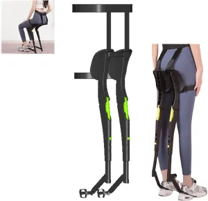 Wearable chair Adjustable Chairless Lightweight Leg Brace Seat 400lbs Max Weight,Exoskeleton Human But Sturdy Portable Retractable Folding Telescoping for Outdoor Fishing Hiking Travel 2.3kg(Green,XL)