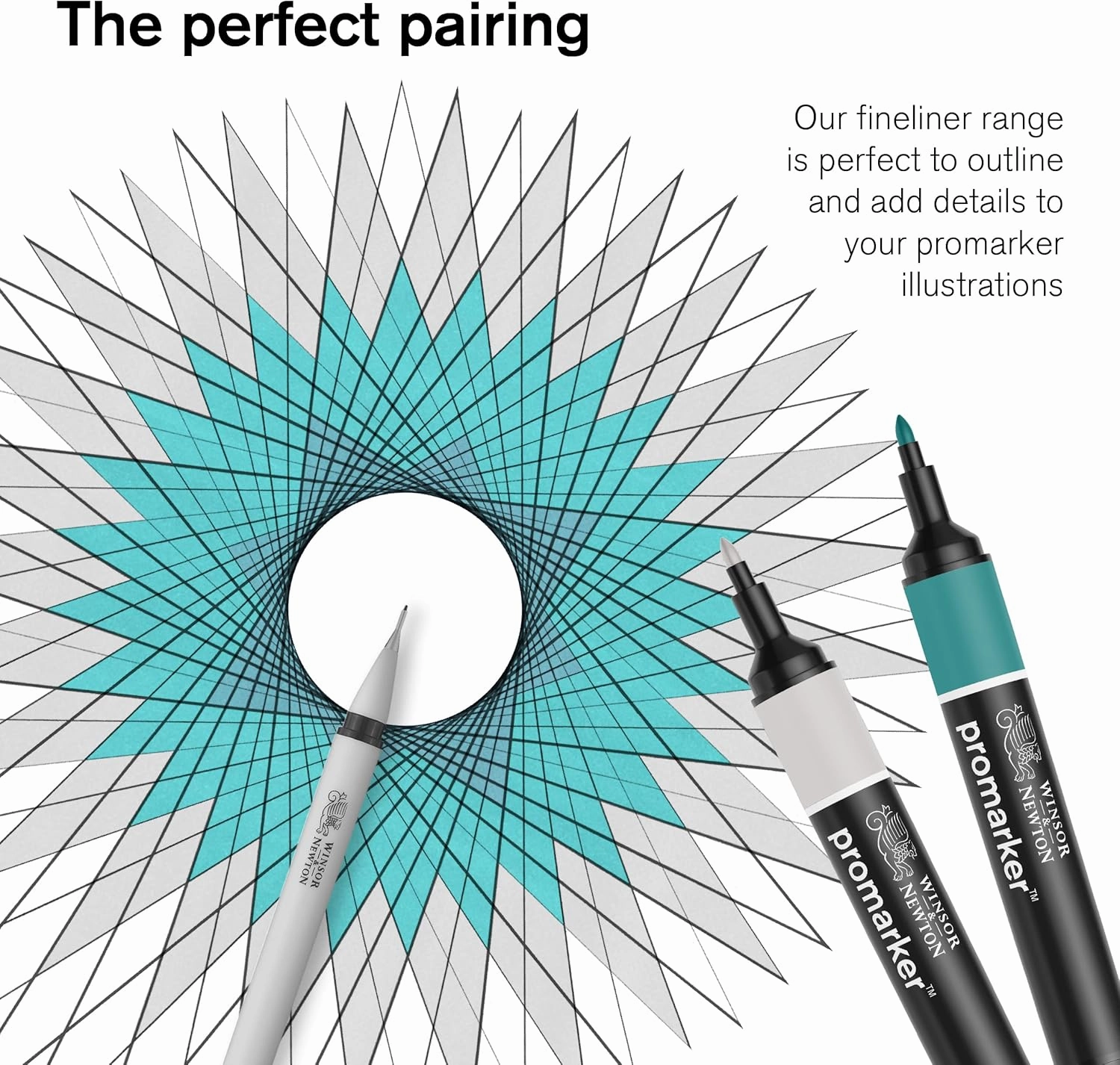 Winsor & Newton ProMarker Watercolor Marker Set, 12 Count, Basic Tones