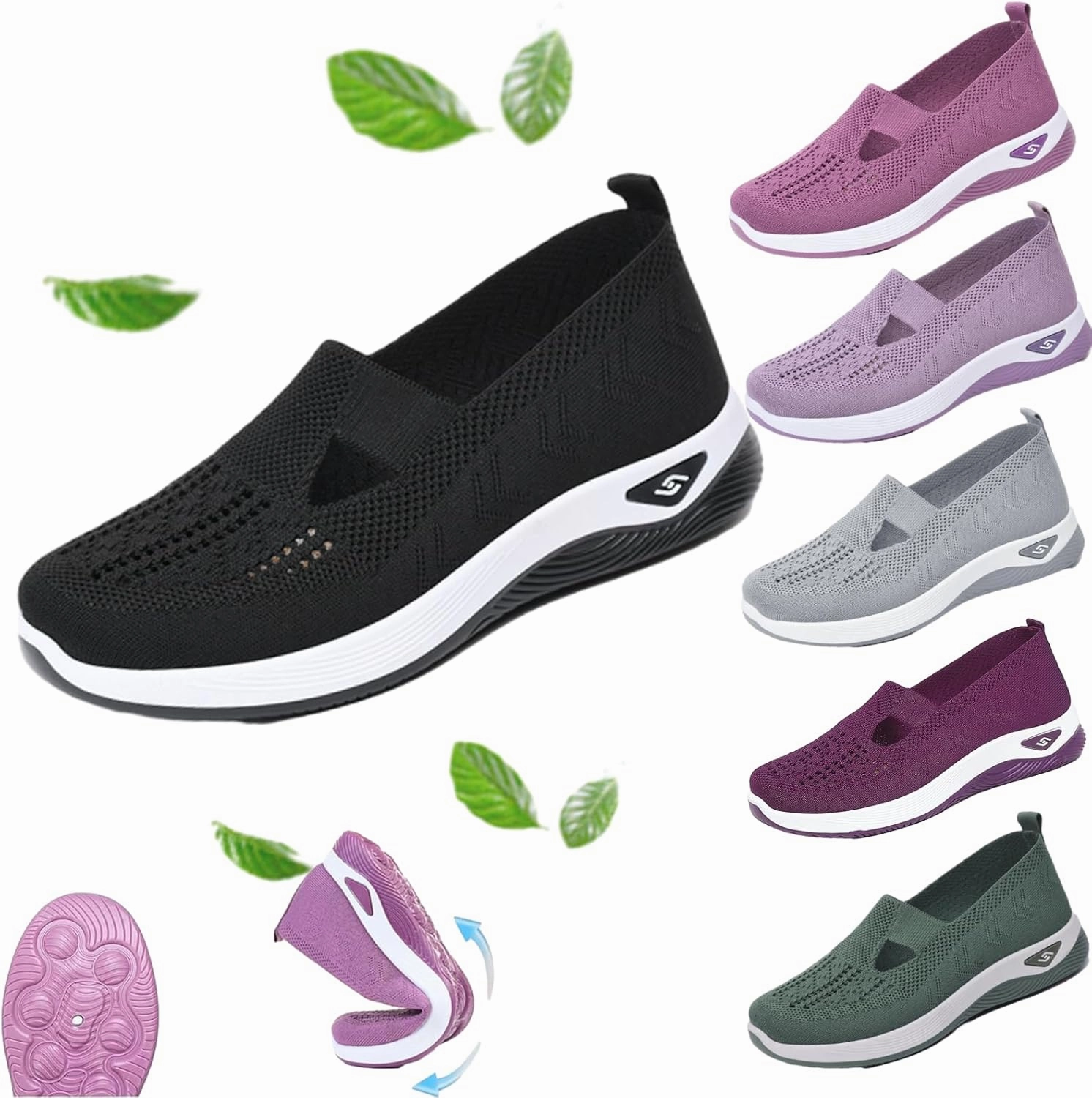 Women's Woven Orthopedic Breathable Soft Shoes,Zapatos Ortopédicos para Mujer, Women's Woven Orthopedic Breathable Soft Sole Shoes