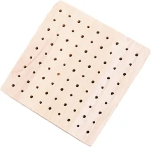 Wood Base Clay Figurines Holder Simple Square Display Stand for Dolls Miniatures Sculptures Easy to Clean Oven for Home and Store Decor