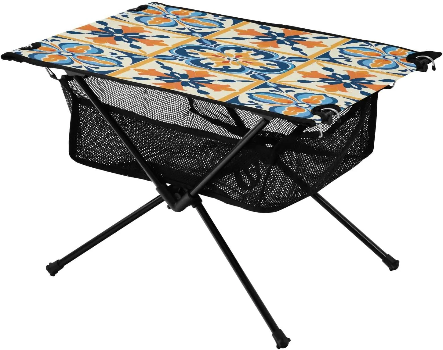 xigua Mandala Tiles Folding Camping Table,Portable Camp Table with Carry Bag Beach Table Folding Table for Picnic, Camp,Party,Travel232