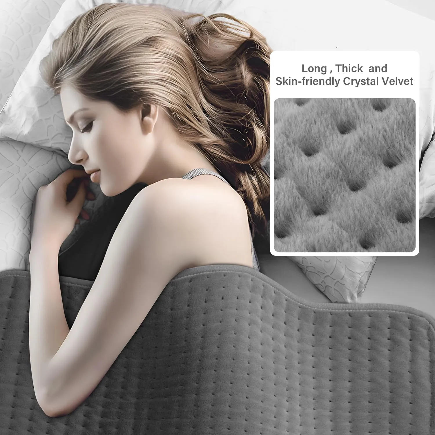XXXL Heating Pad for Back & Women, Electric Large Heating Pads for Period Cramps Shoulder Neck Legs Pain Relief, 17"x33" King Size Heat Pad, Auto Off, Birthday Mother’s Day Gifts for Mom Dad Women Men